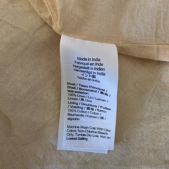 J.Crew Women’s 4 Linen Floral Puff Sleeve Mini Dress Boho Cottagecore Button Up - Picture 11 of 16